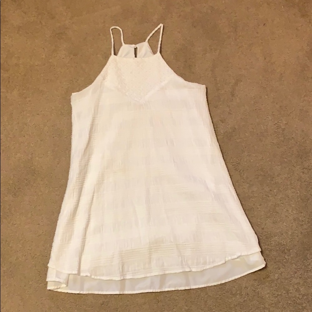 White spaghetti strap dress